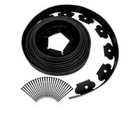 Barrière de Jardin Fixe 5 m, Bordure en Plastique for pelouse, kit Paysage avec 15 piquets d'ancrage, Installation Facile pour Le Jardin