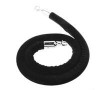 Barrière de ligne de file d'attente en velours robuste avec crochets robustes, parfaite pour gérer les foules (noir)