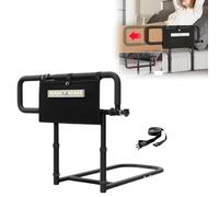 Barriere de Lit Adulte, Personnes âgées Handrails, Barrière Potence de Lit, Barre Poignées de Lit d'appui de à Hauteur Réglable avec Fonction de Pliage et Sac de Rangement, Adaptée à Tous Types