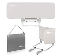 Barrière de lit bébé LIONELO Lora - 105 x 45 cm - Pliable - Cadre sûr et stable - Légère - Sac de transport - Beige