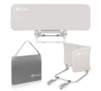 Barrière De Lit Bébé Lionelo Lora - Pliable - Cadre Sûr Et Stable - Structure Légère - Sac De Transport Fourni - Beige Multicolore