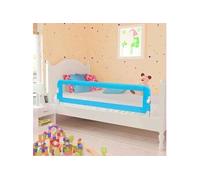 Barrière de lit de sécurité pour tout-petits 2pcs Bleu 150x42cm