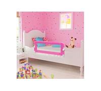 Barrière de lit de sécurité pour tout petits 2pcs Rose 102x42cm
