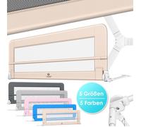 KESSER® Barrière de lit 150cm Barrière de lit pour Enfants Barrière de lit pour Bébé Pliable, Portable, Barrière de lit pour Enfants Protection Antichute, Gris foncé