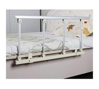 Barrière de lit Pliable, Protection latérale de sécurité for Personnes âgées, poignée d'assistance, barrière de lit for handicapés, hôpital, Pare-Chocs en Alliage d'aluminium(White 1,95x40cm(12cm))