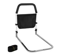 Barrière de lit pour adultes pour personnes âgées - Cadre de support antidérapant, protection métallique stable, poignée auxiliaire, barrière de lit sûre, meilleure adhérence, aide à la mobilité des