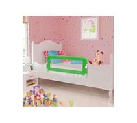 vidaXL Barrière de sécurité de lit 102x42 cm métal et polyester pour enfants et bébés Vert