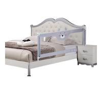 Barrière de lit pour tout-petits - 150 cm - Rail de sécurité pour lit double et très grand lit - Barrière de sécurité pour lit simple - Rail de sommeil extra haut - Clôture de lit 1 côté