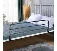 Barrière De Lit Réglable pour Personnes âgées, Barrières De Sécurité pour Lit Médical à Clipser, Barre D’Appui De Prévention des Chutes Au Chevet, Ba, Black, 120 x 40cm
