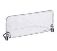 SAFETY 1ST Barrière de lit 90cm, 18 mois-5 ans, inclinable, Tissu lavable en maille, Auto-verrouillage, Gris/blanc