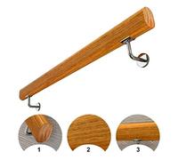 Barrière de Main En Bois Pour Les Escaliers, Intérieur, Ronde Barrière D'Escalier/Barrière de Main Bannister de Sécurité Avec Supports Muraux Barrière de Main Pour Les Rails D'Escalier Barrière de Mai