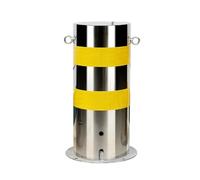 Barrière de Parking Barrière de stationnement haute 19,7 "avec un diamètre 8,6", le poteau sécurité avec anneaux levage à double oreille est amovible(1 Pack)