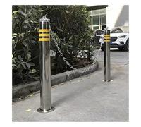 Barrière de Parking Bollard de sécurité en acier Post 2 paquets, barrière stationnement réfléchissante avec chaîne 1m, zone occupée du trafic centre commercial(75x11.4cm/29.5x4.5")