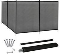 barrière de sécurité giantex pliable 360x125cm en filet souple tissu textilène avec règle poteaux pour piscine