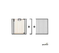 Barrire De Porte Pression Easylock Plus En Bois/Mtal Noir Et Nature - Max 160 Cm