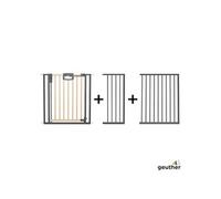 Barrire De Porte Pression Easylock Plus En Bois/Mtal Noir Et Nature - Max 184 Cm