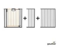 Barrire De Porte Pression Easylock Plus En Bois/Mtal Noir Et Nature - Max 184 Cm