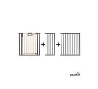 Barrire De Porte Pression Easylock Plus En Bois/Mtal Noir Et Nature - Max 192 Cm