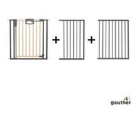 Barrire De Porte Pression Easylock Plus En Bois/Mtal Noir Et Nature - Max 200 Cm