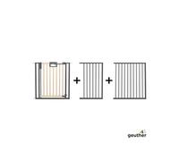 Barrire De Porte Pression Easylock Plus En Bois/Mtal Noir Et Nature - Max 208 Cm