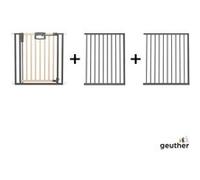 Barrire De Porte Pression Easylock Plus En Bois/Mtal Noir Et Nature - Max 224 Cm