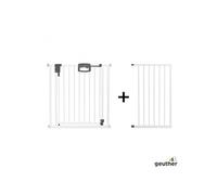 Barrière de porte à pression Easylock Plus métal 128,5 cm - 136,5 cm Blanc