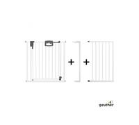Barrière de porte à pression Easylock Plus métal 136,5 cm - 144,5 cm Blanc