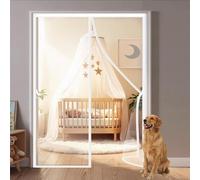Barrière De Porte For Chat, Empêche Les Chats Fuir, Écran Isolant For Présenter Un Nouveau Filet For For L'été(White,170x220cm)