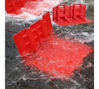 Barrière de protection contre les inondations, barrière de protection contre les inondations, blocage de l'eau du garage, plastique ABS de type L, for détournement de rivière(6pcs)