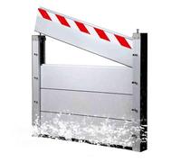 Barrière de protection contre les inondations, protection mobile contre les inondations, système poutre de barrage en aluminium, barrière contre les inondations, déflecteur d'eau, montage démontage