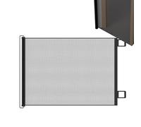 Barrière de protection de sécurité - Cloison pour l'intérieur et l'extérieur - Ferrures synthétiques solides - Panneau en extensible - Clôture de sécurité polyvalente pour couloir, balcon
