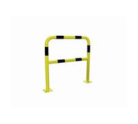 Barrière de protection noire et jaune avec platine 150 x 150 mm - acier galva - 2000 x 1000 m - Ø40 mm - BAR420NJ