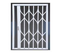 Barrière de protection télescopique pliable en alliage d'aluminium for fenêtres, avec verrouillage à dégagement rapide, for une utilisation multi-usages et une sécurité enfant.(80x140cm)