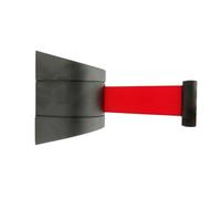 Barrière de ruban rétractable à fixation murale 5 m/10 m longueur avec ceinture d'avertissement rayée for le contrôle des foules dans les régions séparées Pour Usage Intérieur/Extérieur(Red,10M)
