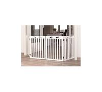 Barriere de securite - 4 pieces - 60-160x75 cm - Blanc - Pour chien