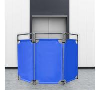 Barrière De Sécurité À 3 Panneaux, Barrière De Sécurité Pliable Haute Visibilité, Panneau De Signalisation Pour Escaliers Mécaniques Et Ascenseurs, Motifs Personnalisables(Blue,10 PACK)