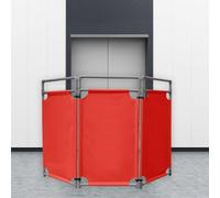 Barrière De Sécurité À 3 Panneaux, Barrière De Sécurité Pliable Haute Visibilité, Panneau De Signalisation Pour Escaliers Mécaniques Et Ascenseurs, Motifs Personnalisables(Red,10 PACK)