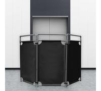 Barrière De Sécurité À 3 Panneaux, Barrière De Sécurité Pliable Haute Visibilité, Panneau De Signalisation Pour Escaliers Mécaniques Et Ascenseurs, Motifs Personnalisables(Black,10 PACK)