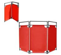 Barrière De Sécurité À 3 Panneaux, Barrières De Sécurités Pliable, Clôture De Signalisation Haute Visibilité Pour Zones Réglementées, Chantiers, Dissuasion Des Piétons Et Véhicules(Red,1 PACK)