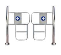 Barrière de sécurité à ouverture à 90° en acier inoxydable pour bibliothèques, parcs, entrepôts, design durable de 170 cm