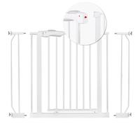 Nukido Barrière De Sécurité pour Enfants Extensible De 75 À 105 cm sans Perçage en Métal Blanc