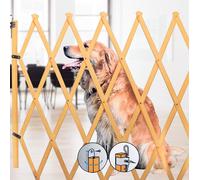 Barrière de Sécurité Animal Nature Grille pour Chiens Séparation Bois