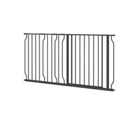 PawHut Barrière de sécurité pour Animal Domestique Longueur réglable barrière escaliers couloirs Portes sans perçage en Acier et ABS dim. 145L x 76H cm Noir