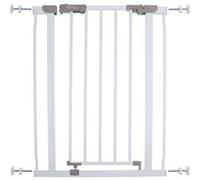 Barrière de sécurité Ava - Montée par pression - 61-68 x 76 cm - Double verrouillage - Blanc Blanc G