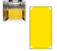 Barrière De Sécurité Avec Cadre En Acier Inoxydable, Panneau De Signalisation Haute Visibilité Pour Escaliers Mécaniques Et Ascenseurs, Blocage Routier Mobile(Yellow 58x110cm,30 PCS)