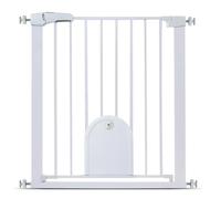 Barrière de sécurité avec chatière Duvoplus Blanc 4x75-82x76 cm