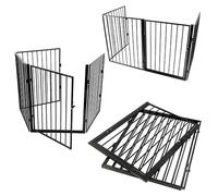 Barrière de sécurité barrière de Protection pour Enfants, cheminée, Chiens, Animaux, poêle, Enfants, boîte de Chien râper Pliable,Clôture de sécurité, Blocage des incendies 24h (240 * 2.5 * 75cm)