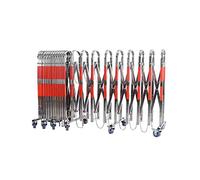 Barrière de sécurité, barrière Extensible et Portable en Acier Inoxydable - Portail de signalisation Mobile et Flexible, poteaux de signalisation pour événements, 1,1 m x 4 m (3,6 pi x 13,1