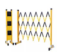 Barrière de sécurité, barrière Extensible et Portable pour allée - Portail de clôture accordéon Mobile et Flexible avec roulettes, barrières de contrôle des foules extérieures pour autoroute