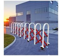 Barrière de sécurité, barrière métallique Extensible Industrielle sur roulettes - Portail Mobile et Flexible pour la sécurité des allées extérieures, la Gestion du trafic et Les Solutions de